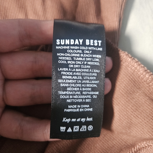 SUNDAY BEST Set of 2 Honor Hip Long Plein Air Epicurean Brown XXS NWT Aritzia - Picture 7 of 15